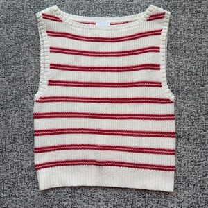 Song of Style Aimee Song Red Striped Sweater Vest